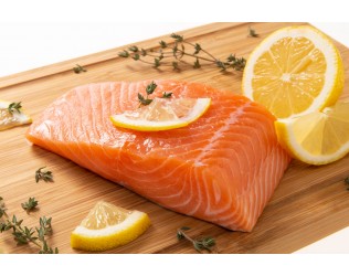 Fresh Salmon Fillet Portion Into 4pcs